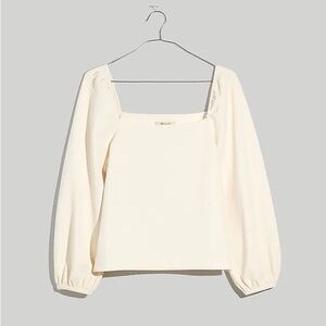 NWT Madewell Square-Neck Crepe Blouse